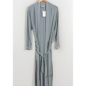 NEW Malibu Collection BAREFOOT DREAMS Soft Jersey Piped Robe bdwmc22291 $155